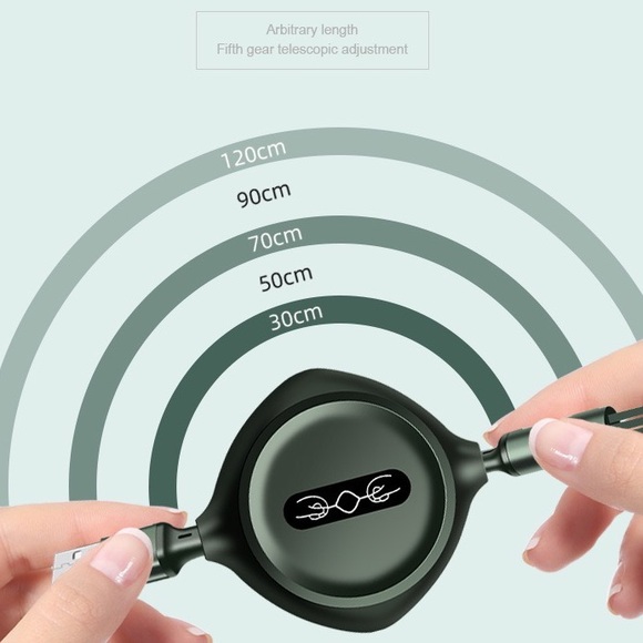 Multi Retractable Cable Fast Charging 3A, 3 in 1 Charger 4ft/1.2m Cord - Picture 3 of 4